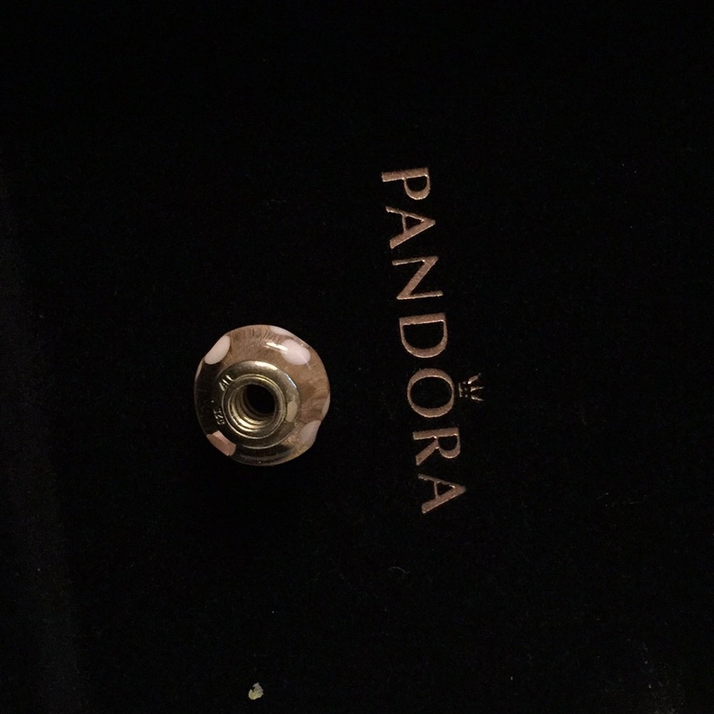 Pandora pink glass charm